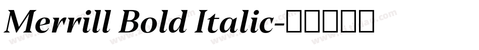 Merrill Bold Italic字体转换